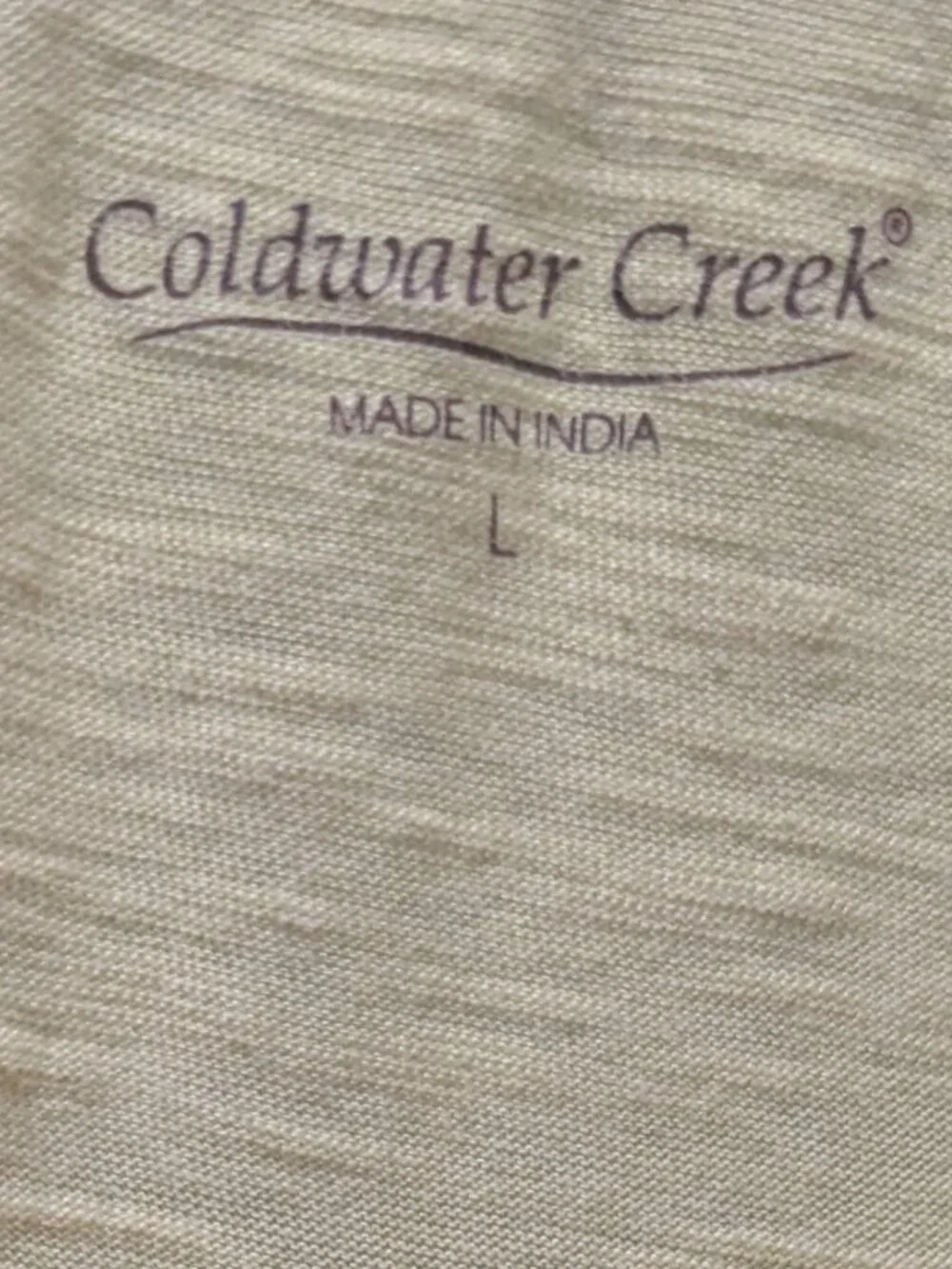 Coldwater Creek Lovely Soft Yellow Floral Embroidered T-Shirt Large